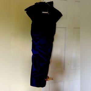 Navy blue fitted dress